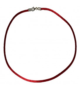 Cordón de Seda Roja con Cierre de Plata Joyerías Eguzkilore