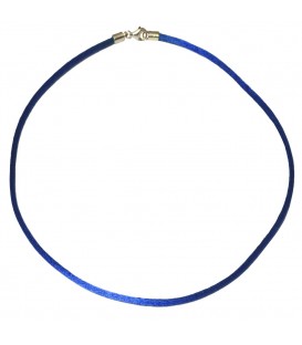 Cordón de Seda Azul con Cierre de Plata Joyerías Eguzkilore