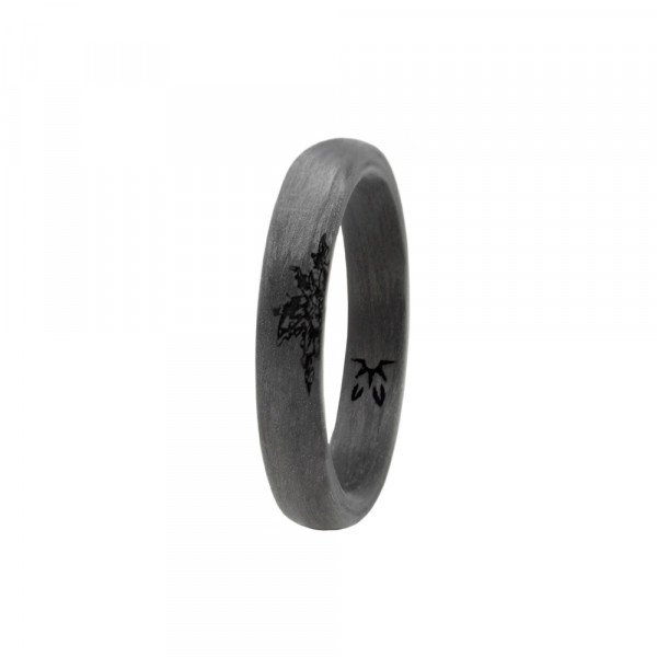 Anillo de Carbono Negro con 1 Eguzkilore