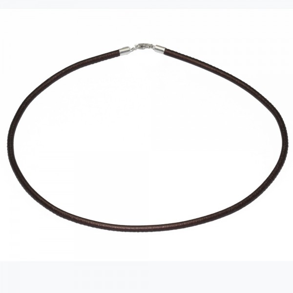 Pulsera Cuero Marrón con Cierre de Plata Joyerías Eguzkilore