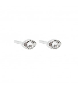 Piercing Ovalado de Plata con Circonita 2 Uds