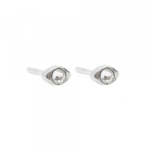 Piercing Ovalado de Plata con Circonita 2 Uds