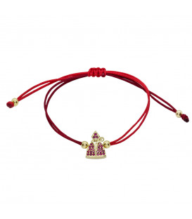 Pulsera Bicolor San Fermín de Plata Dorada con Circonitas