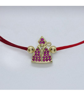 Pulsera Bicolor San Fermín de Plata Dorada con Circonitas