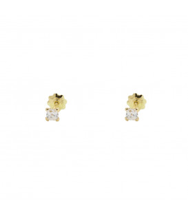 Pendientes Bebé Oro Amarillo con Circonita 3mm