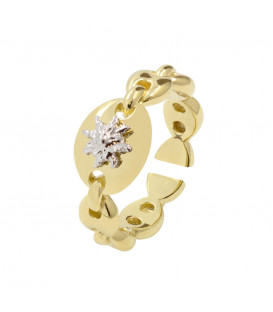 Anillo Donna de Plata Dorada