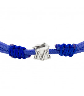 Pulsera Macramé Charm Tambor Plata