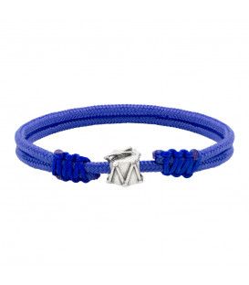 Pulsera Macramé Charm Tambor Plata