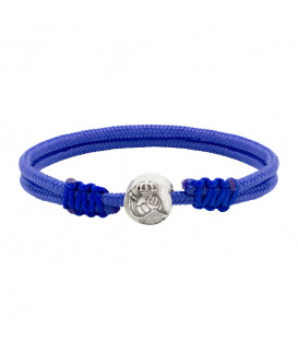 Pulsera Macramé Charm Real Sociedad Plata