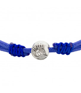 Pulsera Macramé Charm Real Sociedad Plata