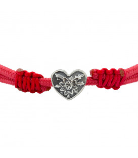 Pulsera Macramé Charm Corazón Plata