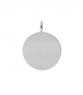 Colgante Redondo Ama de Plata Mate Personalizable