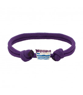 Pulsera Charm Trainera Morada de Plata