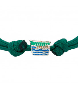 Pulsera Charm Trainera Verde de Plata