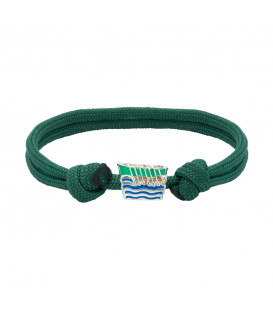 Pulsera Charm Trainera Verde de Plata