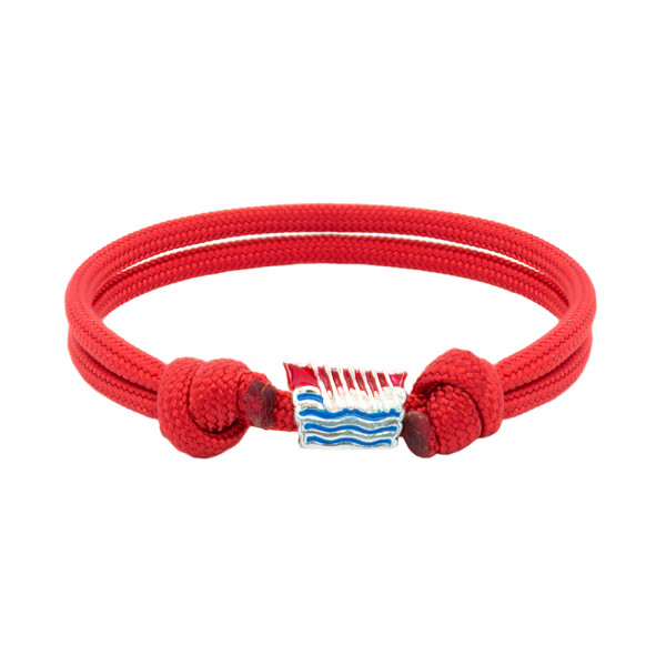 Pulsera Charm Trainera Roja de Plata | Exclusivo Online