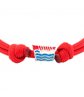 Pulsera Charm Trainera Roja de Plata | Exclusivo Online