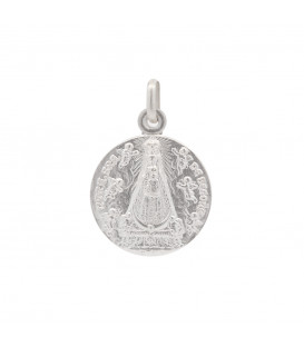 Medalla Virgen de Begoña de Plata Mate 20mm Personalizable