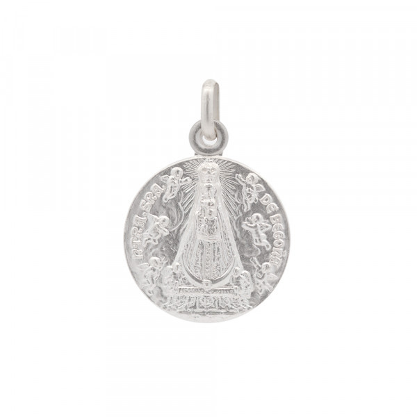 Medalla Virgen de Begoña de Plata Mate 20mm Personalizable