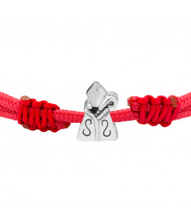 Pulsera Macramé con Charm San Fermín de Plata