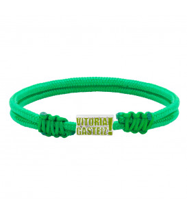 Pulsera Macramé con Charm Vitoria-Gasteiz de Plata