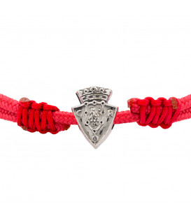 Pulsera Macramé con Charm Osasuna de Plata