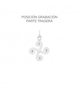 Colgante Lauburu de Plata 20mm Joyerías Eguzkilore