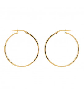 Pendientes Aro de Plata Dorada 32mm