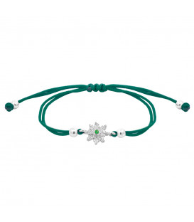 Pulsera Solidaria Basic Colors Verde Eguzkilore Plata