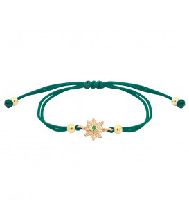 Pulsera Solidaria Basic Colors Verde Eguzkilore Dorado