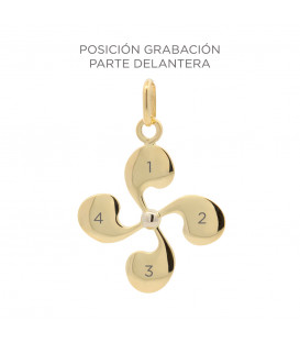 Colgante Lauburu de Oro 24mm Personalizable