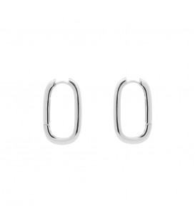 Pendientes Aro Oval de Plata