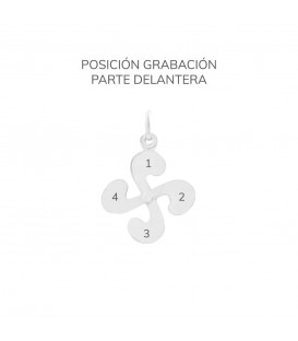 Colgante Lauburu de Plata 21mm Joyerías Eguzkilore