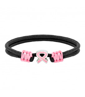 Pulsera Concienciación Contra el Cáncer de Mama Lazo Rosa