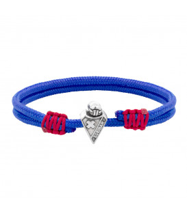 Pulsera Macramé Charm Escudo Eibar de Plata