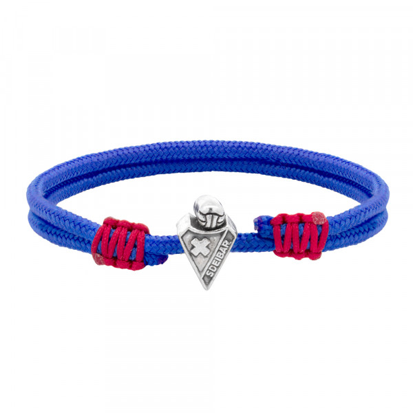 Pulsera Macramé Charm Escudo Eibar de Plata