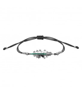 Pulsera Mari de Rutenio con Circonitas Verdes