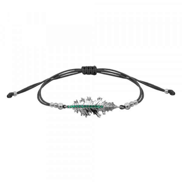 Pulsera Mari de Rutenio con Circonitas Verdes