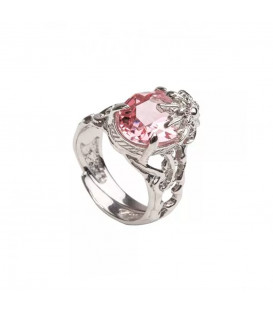 Anillo Queen 1 de Plata y Cristal Rosa