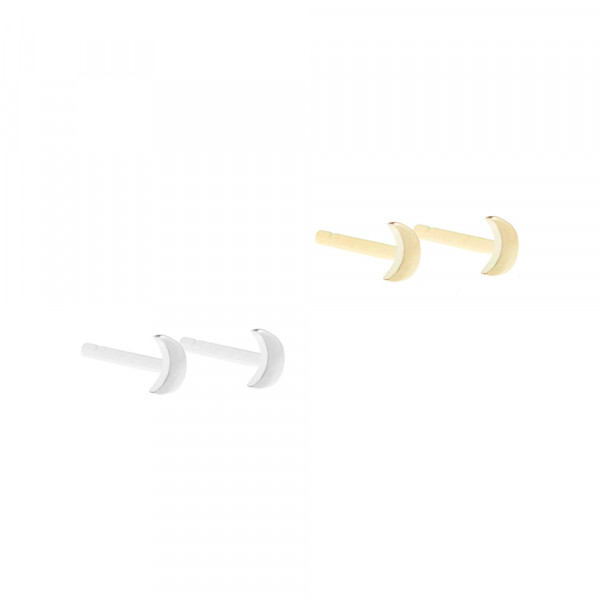 Pack Piercings Media Luna de Plata 4 Uds