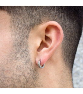 Pendiente Aro Acero 13mm