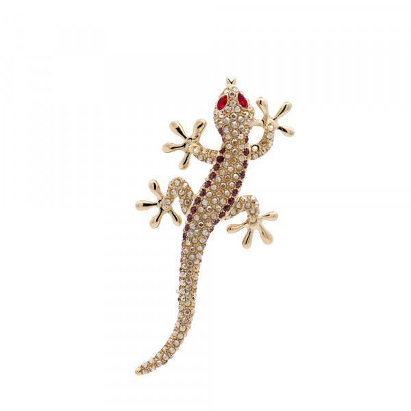 Broche Salamandra Plata Dorada