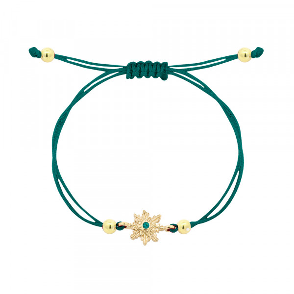 Pulsera Solidaria Basic Colors Verde Eguzkilore Dorado
