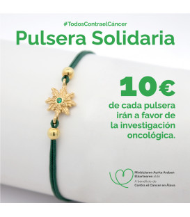 Pulsera Solidaria Basic Colors Verde Eguzkilore Dorado