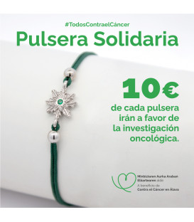 Pulsera Solidaria Basic Colors Verde Eguzkilore Plata