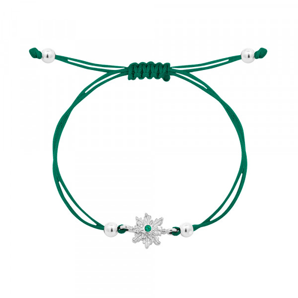Pulsera Solidaria Basic Colors Verde Eguzkilore Plata