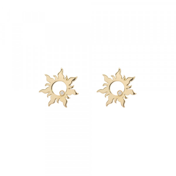 Pendientes Mountain Oro con Brillante