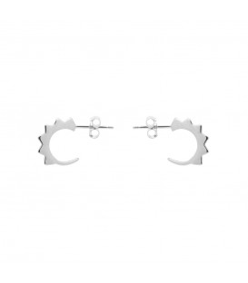 Pendientes Aro Punky Plata