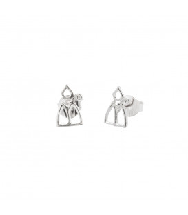 Pendientes Mini San Fermín Plata Silueta 10mm