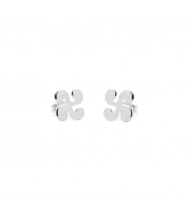 Pendientes Lauburu Oro Blanco 9mm